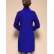 Women's Coat,Solid / Patchwork Peaked Lapel Long Sleeve Winter Blue / Black / Yellow Wool / Others Thick  