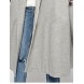 Women's Plus Size Coat,Solid Shirt Collar Long Sleeve Winter Gray Wool Opaque  
