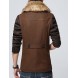 Men's Color Block Casual Blazer / Coat,Cotton Blend Long Sleeve-Brown / Gray  