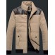Men's Shoulder With Leather Cotton Coat  