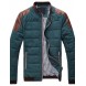 Men's Regular Parka Coat , Cotton Blend/Faux Leather/Wool Blend Pure Long Sleeve  